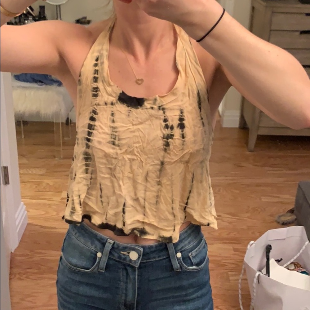 Blue life halter tank top
